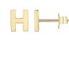 PAVOI 14K Gold Plated Sterling Silver Alphabet Letter Earrings | Personalized Initial Earrings(- H)