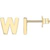 PAVOI 14K Gold Plated Sterling Silver Alphabet Letter Earrings | Personalized Initial Earrings(- W)