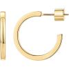 PAVOI 14K Gold Plated Thin Square Edge Open Hoop Earrings for Women | Trendy Lightweight Open Hoops(20 Millimeters)