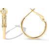 PAVOI 14K Gold Plated 925 Sterling Silver Post Hoops | Large Hoops Earring | Lightwight Gold Hoop Earrings for Women(Yellow Gold)