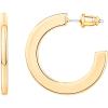 PAVOI 14K Gold Plated Hoop Earrings For Women | 4mm Flat Infinity Gold Hoops Women Earrings | Gold Plated Loop Earrings For Women | Lightweight Hoop Earrings Set(30 Millimeters)