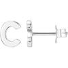 PAVOI 14K Gold Plated Sterling Silver Alphabet Letter Earrings | Personalized Initial Earrings(- C)