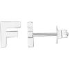 PAVOI 14K Gold Plated Sterling Silver Alphabet Letter Earrings | Personalized Initial Earrings(- F)