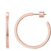 PAVOI 14K Gold Plated Thin Square Edge Open Hoop Earrings for Women | Trendy Lightweight Open Hoops(30 Millimeters)