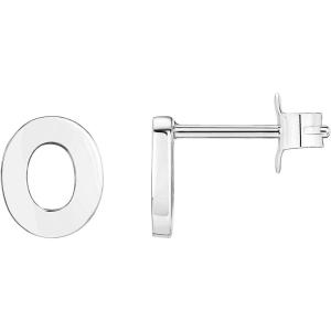 PAVOI 14K Gold Plated Sterling Silver Alphabet Letter Earrings | Personalized Initial Earrings(- O)