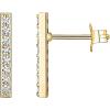 PAVOI 14K Gold Plated 925 Sterling Silver Post Dainty Mini Bar Stud Earrings | Gold Earrings for Women(Short CZ)