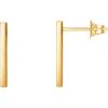 PAVOI 14K Gold Plated 925 Sterling Silver Post Dainty Mini Bar Stud Earrings | Gold Earrings for Women(Short Smooth)