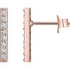 PAVOI 14K Gold Plated 925 Sterling Silver Post Dainty Mini Bar Stud Earrings | Gold Earrings for Women(Short CZ)