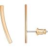 PAVOI 14K Gold Plated Sterling Silver Post Crawler Earrings Cuff Studs(Rose Gold)