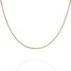PAVOI 22K Gold Plated Chain Necklace For Women | Italian Solid 925 Sterling Silver Necklace for Men | Cuban Link, Rope, Snake & Rope Diamond-Cut Herringbone | Trendy Unisex Jewelry(Rose Gold)