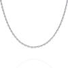 PAVOI 22K Gold Plated Chain Necklace For Women | Italian Solid 925 Sterling Silver Necklace for Men | Cuban Link, Rope, Snake & Rope Diamond-Cut Herringbone | Trendy Unisex Jewelry(White Gold)