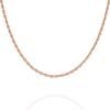 PAVOI 22K Gold Plated Chain Necklace For Women | Italian Solid 925 Sterling Silver Necklace for Men | Cuban Link, Rope, Snake & Rope Diamond-Cut Herringbone | Trendy Unisex Jewelry(Rose Gold)
