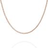 PAVOI 22K Gold Plated Chain Necklace For Women | Italian Solid 925 Sterling Silver Necklace for Men | Cuban Link, Rope, Snake & Rope Diamond-Cut Herringbone | Trendy Unisex Jewelry(Rose Gold)