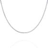 PAVOI 22K Gold Plated Chain Necklace For Women | Italian Solid 925 Sterling Silver Necklace for Men | Cuban Link, Rope, Snake & Rope Diamond-Cut Herringbone | Trendy Unisex Jewelry(White Gold)