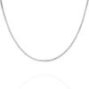 PAVOI 22K Gold Plated Chain Necklace For Women | Italian Solid 925 Sterling Silver Necklace for Men | Cuban Link, Rope, Snake & Rope Diamond-Cut Herringbone | Trendy Unisex Jewelry(White Gold)