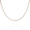 PAVOI 22K Gold Plated Chain Necklace For Women | Italian Solid 925 Sterling Silver Necklace for Men | Cuban Link, Rope, Snake & Rope Diamond-Cut Herringbone | Trendy Unisex Jewelry(Rose Gold)