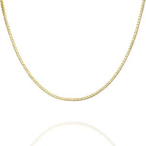 PAVOI 22K Gold Plated Chain Necklace For Women | Italian Solid 925 Sterling Silver Necklace for Men | Cuban Link, Rope, Snake & Rope Diamond-Cut Herringbone | Trendy Unisex Jewelry(Yellow Gold)