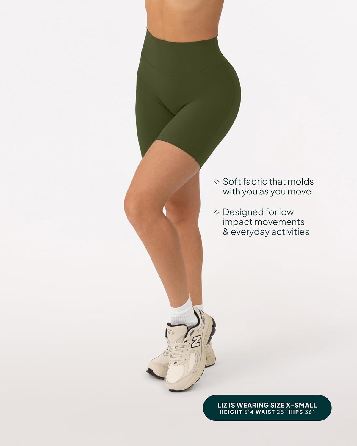 image:imagePAVOI ACTIVE Yoga Shorts for Women High Waisted Gym Shorts Buttery Soft Biker Workout Shorts 4 amp 6 Compression FitArmy