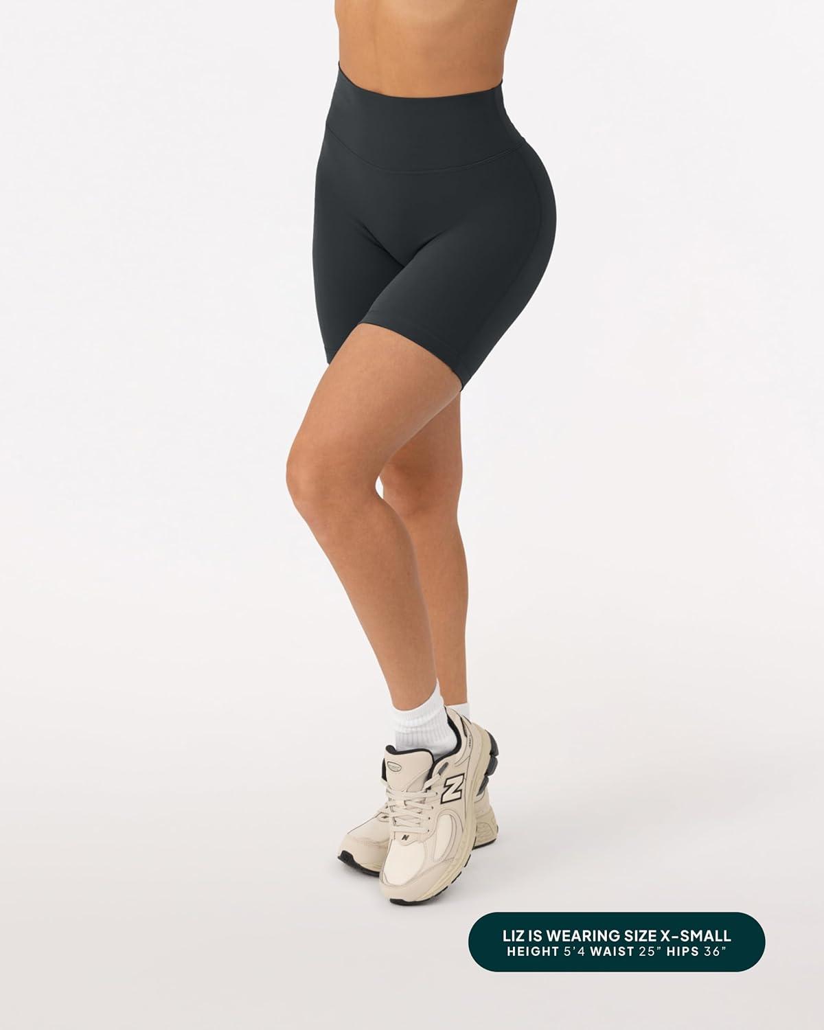 image:imagePAVOI ACTIVE Yoga Shorts for Women High Waisted Gym Shorts Buttery Soft Biker Workout Shorts 4 amp 6 Compression FitForest Slate