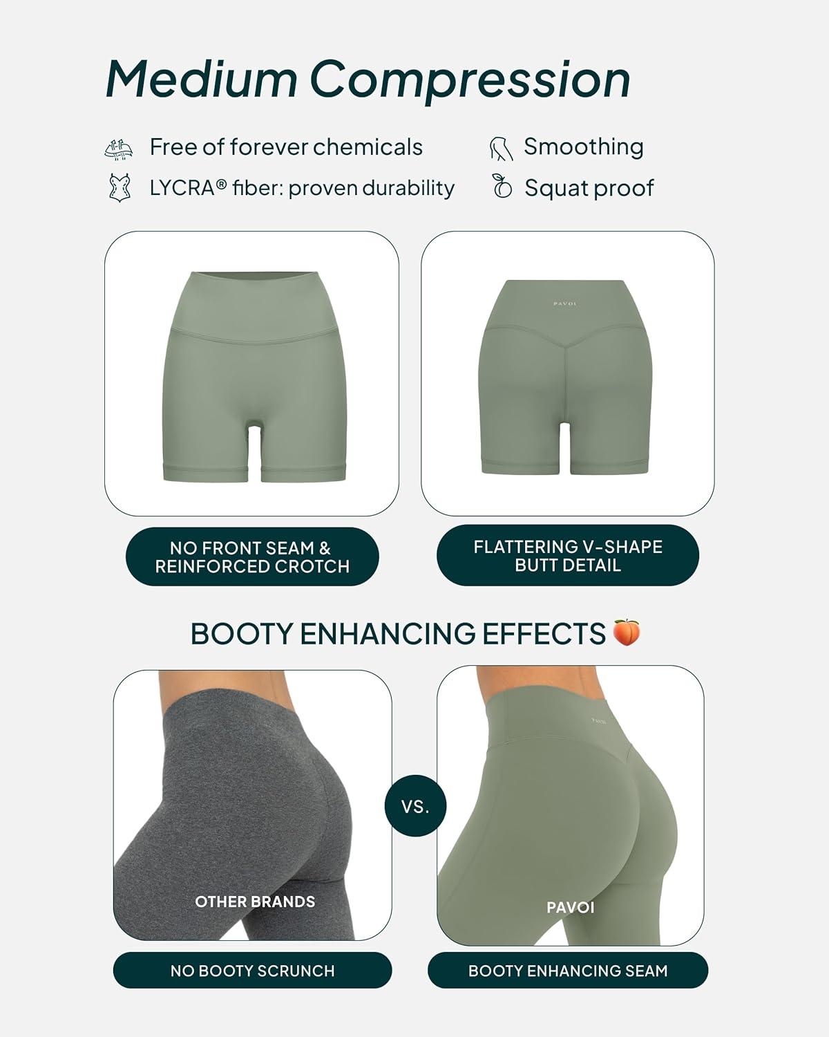 image:imagePAVOI ACTIVE Yoga Shorts for Women High Waisted Gym Shorts Buttery Soft Biker Workout Shorts 4 amp 6 Compression FitJade
