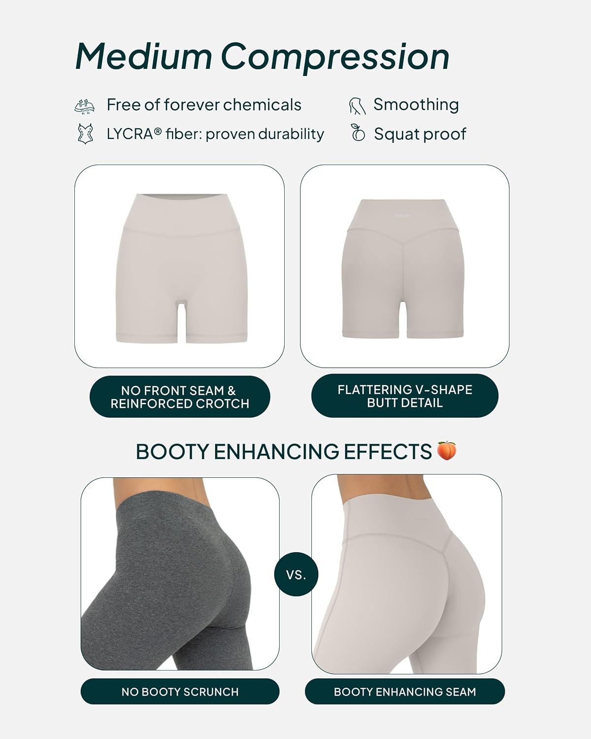 image:imagePAVOI ACTIVE Yoga Shorts for Women High Waisted Gym Shorts Buttery Soft Biker Workout Shorts 4 amp 6 Compression FitMoon