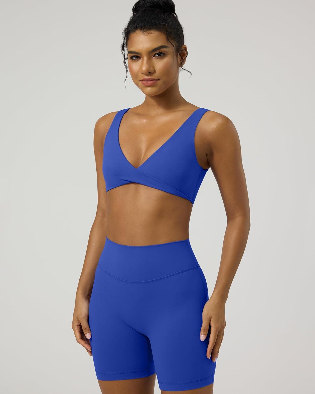image:imagePAVOI ACTIVE Yoga Shorts for Women High Waisted Gym Shorts Buttery Soft Biker Workout Shorts 4 amp 6 Compression FitRoyal Blue