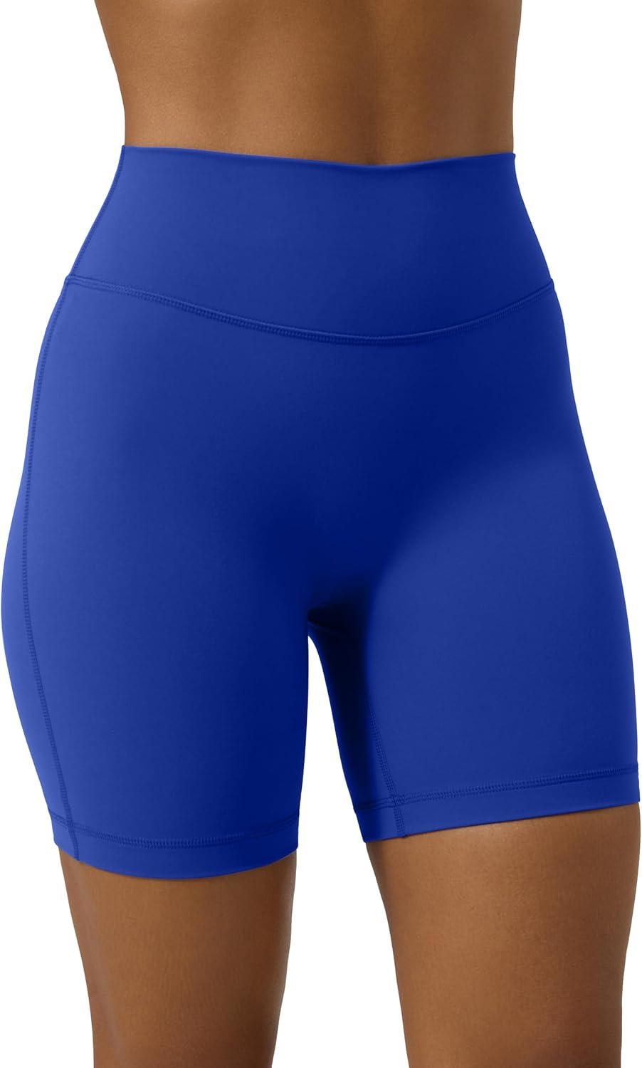 image:imagePAVOI ACTIVE Yoga Shorts for Women High Waisted Gym Shorts Buttery Soft Biker Workout Shorts 4 amp 6 Compression FitRoyal Blue