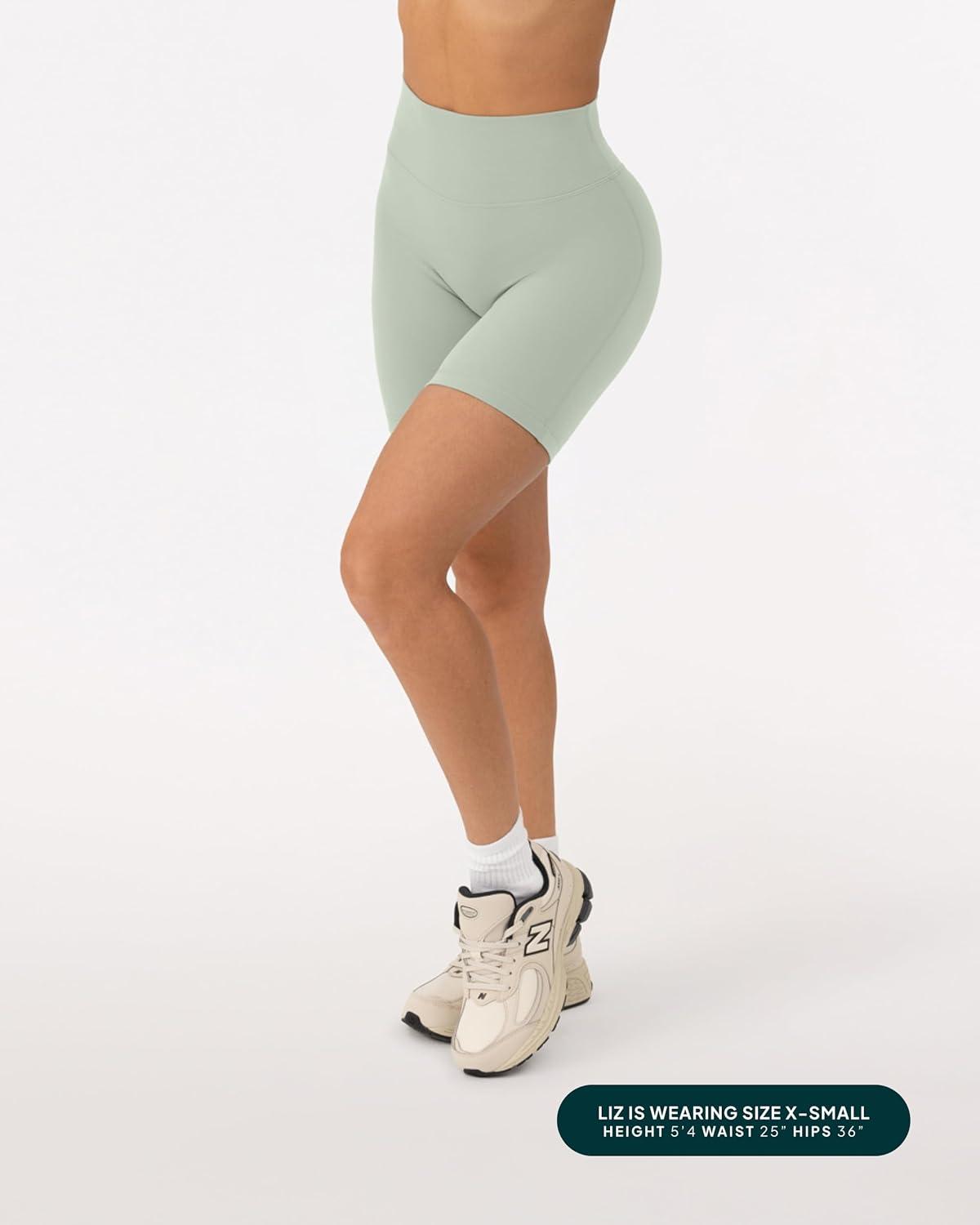 image:imagePAVOI ACTIVE Yoga Shorts for Women High Waisted Gym Shorts Buttery Soft Biker Workout Shorts 4 amp 6 Compression FitSage