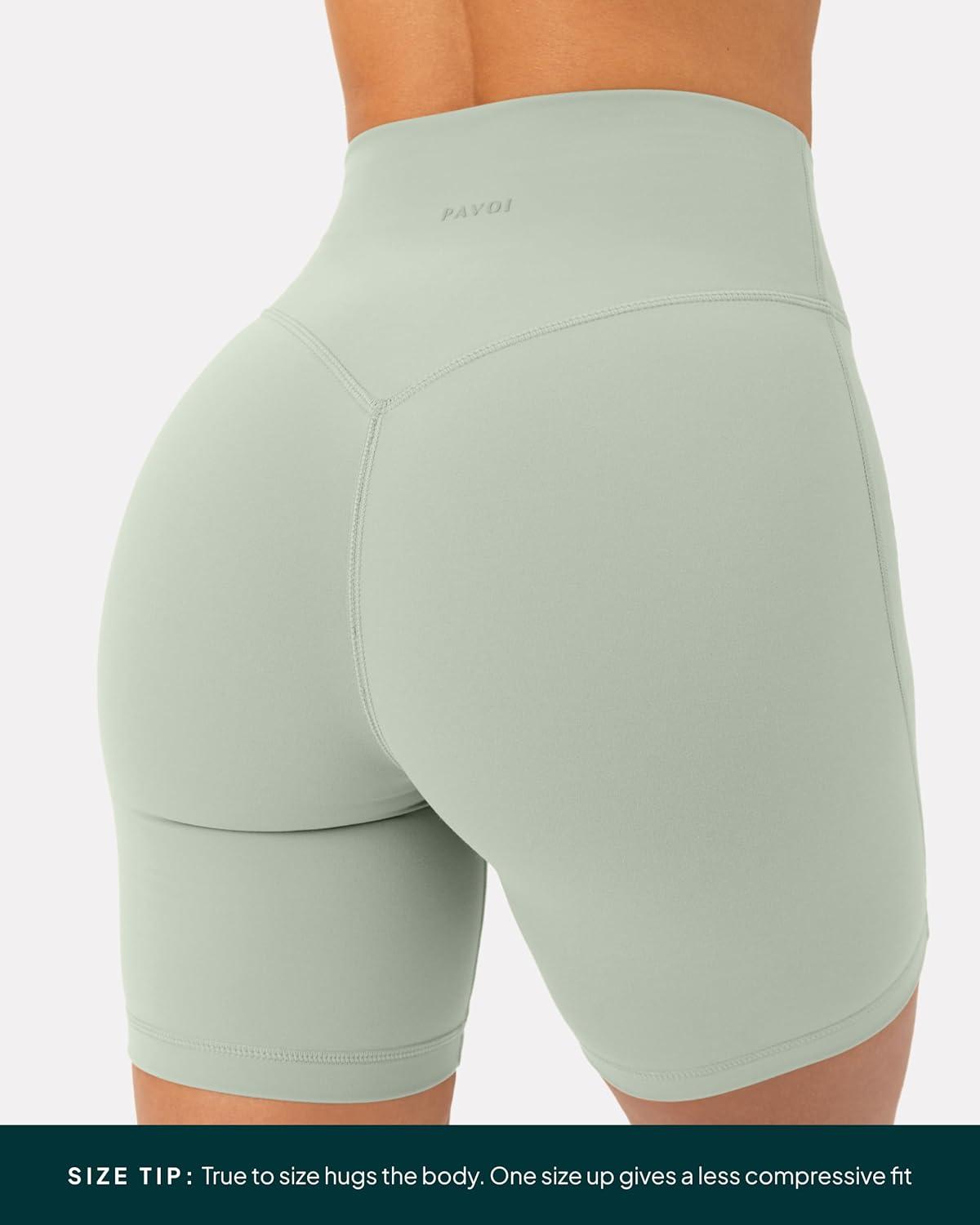 image:imagePAVOI ACTIVE Yoga Shorts for Women High Waisted Gym Shorts Buttery Soft Biker Workout Shorts 4 amp 6 Compression FitSage