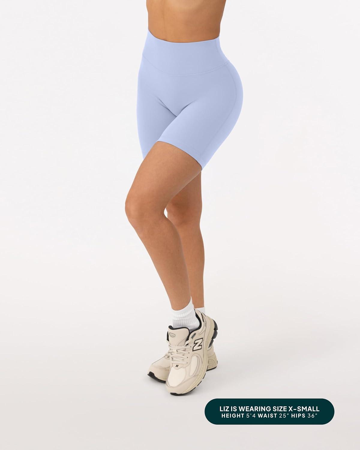 image:imagePAVOI ACTIVE Yoga Shorts for Women High Waisted Gym Shorts Buttery Soft Biker Workout Shorts 4 amp 6 Compression FitSeabreeze