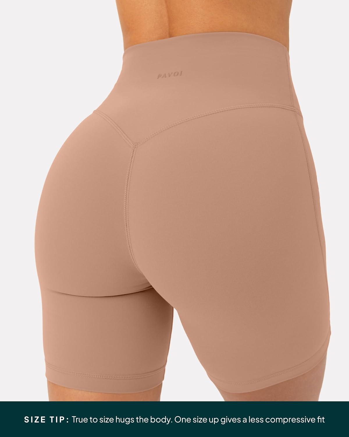 image:imagePAVOI ACTIVE Yoga Shorts for Women High Waisted Gym Shorts Buttery Soft Biker Workout Shorts 4 amp 6 Compression FitSienna