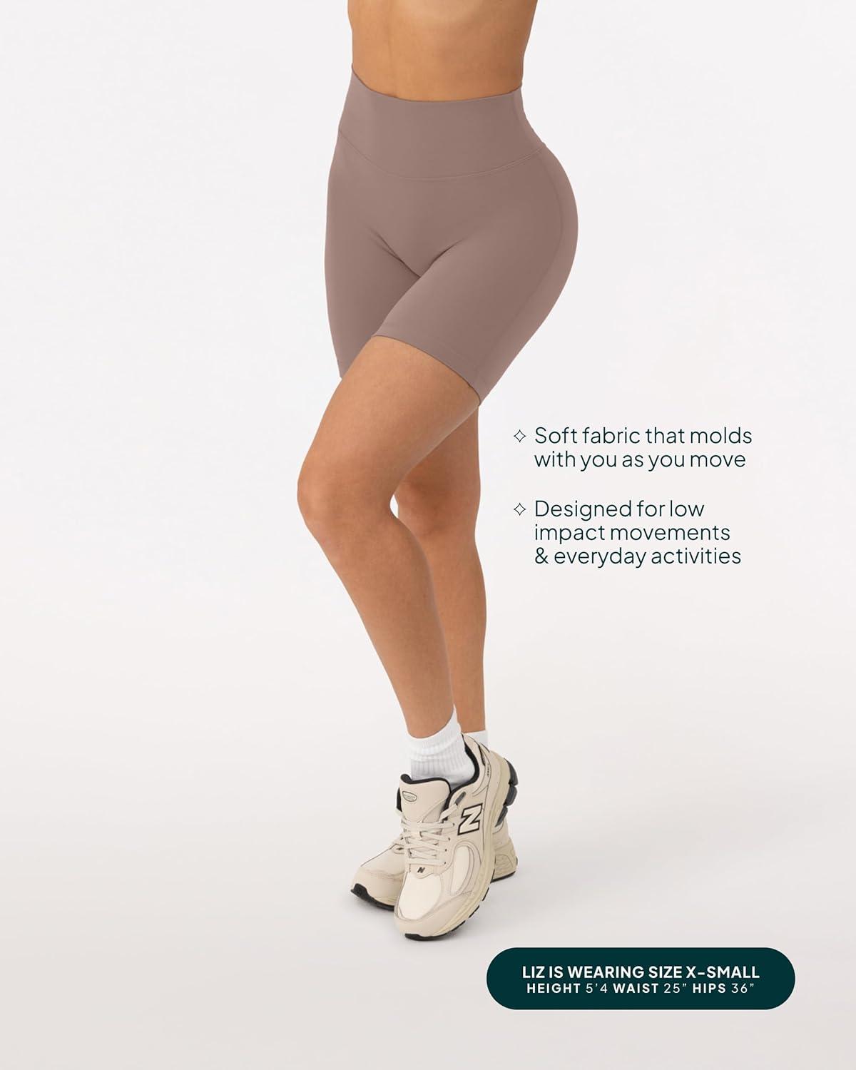 image:imagePAVOI ACTIVE Yoga Shorts for Women High Waisted Gym Shorts Buttery Soft Biker Workout Shorts 4 amp 6 Compression FitTeak