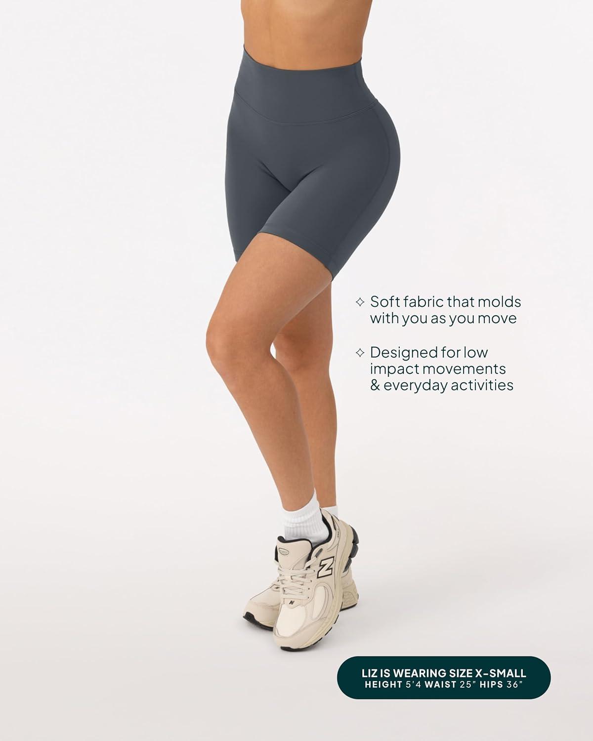 image:imagePAVOI ACTIVE Yoga Shorts for Women High Waisted Gym Shorts Buttery Soft Biker Workout Shorts 4 amp 6 Compression FitThunder