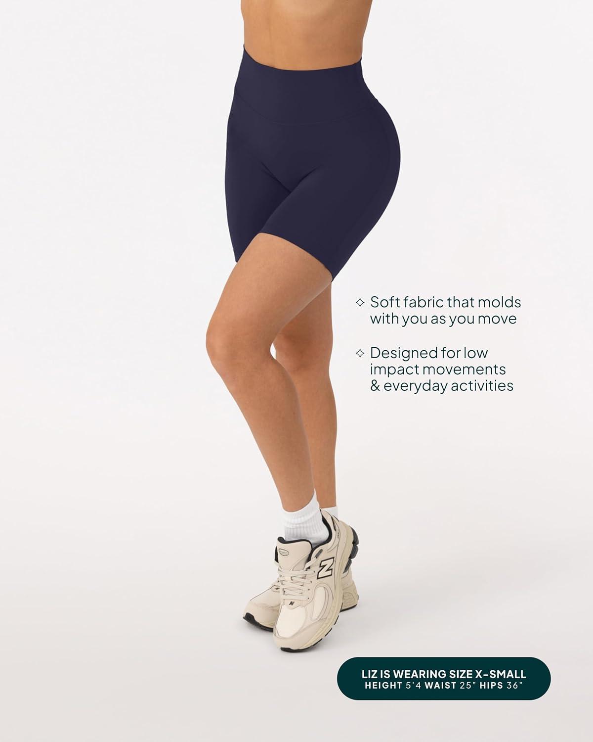 image:imagePAVOI ACTIVE Yoga Shorts for Women High Waisted Gym Shorts Buttery Soft Biker Workout Shorts 4 amp 6 Compression FitTwilight