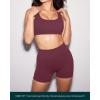 PAVOI ACTIVE Yoga Shorts for Women High Waisted Gym Shorts Buttery Soft Biker Workout Shorts 4″ & 6″ Compression Fit(Bordeaux)