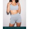 PAVOI ACTIVE Yoga Shorts for Women High Waisted Gym Shorts Buttery Soft Biker Workout Shorts 4″ & 6″ Compression Fit(Silver)
