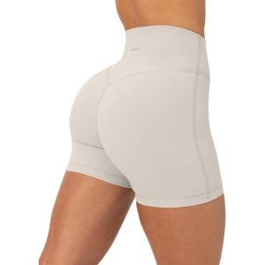 PAVOI ACTIVE Yoga Shorts for Women High Waisted Gym Shorts Buttery Soft Biker Workout Shorts 4″ & 6″ Compression Fit(Moon)