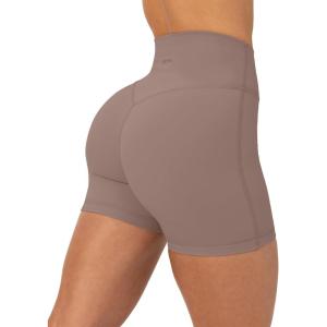 PAVOI ACTIVE Yoga Shorts for Women High Waisted Gym Shorts Buttery Soft Biker Workout Shorts 4″ & 6″ Compression Fit(Teak)