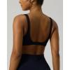 PAVOI ACTIVE Deep V Neck Sports Bra for Women – Low Coverage Open Back V Plunge Low Cut Workout Bra Removable Pads – FlexFlow(Black)