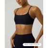 PAVOI ACTIVE Low Square Neck Sports Bra – Adjustable Thin Straps Workout Square Neck Bra for Women Removable Pads – FlexFlow(Black)