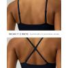 PAVOI ACTIVE Low Square Neck Sports Bra – Adjustable Thin Straps Workout Square Neck Bra for Women Removable Pads – FlexFlow(Black)
