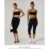 PAVOI ACTIVE Low Square Neck Sports Bra – Adjustable Thin Straps Workout Square Neck Bra for Women Removable Pads – FlexFlow(Black)