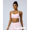 PAVOI ACTIVE Yoga Racerback Bras for Women – Buttery Soft Low Support Scoop Neck Y-Back Thin Strap Sports Bra – FlexFlow(Blossom Pink)