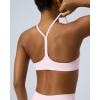PAVOI ACTIVE Yoga Racerback Bras for Women – Buttery Soft Low Support Scoop Neck Y-Back Thin Strap Sports Bra – FlexFlow(Blossom Pink)