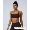 PAVOI ACTIVE Yoga Racerback Bras for Women – Buttery Soft Low Support Scoop Neck Y-Back Thin Strap Sports Bra – FlexFlow(Espresso)