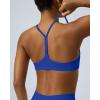 PAVOI ACTIVE Yoga Racerback Bras for Women – Buttery Soft Low Support Scoop Neck Y-Back Thin Strap Sports Bra – FlexFlow(Royal Blue)