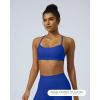 PAVOI ACTIVE Yoga Racerback Bras for Women – Buttery Soft Low Support Scoop Neck Y-Back Thin Strap Sports Bra – FlexFlow(Royal Blue)