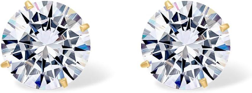 image:imagePAVOI 14K Real Gold Studs Moissanite Earrings for Women 024 Carat Round Lab Created Moissanite Stone Solid Gold Stud Earrings Men06CTPair 4mm