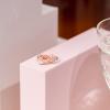 PAVOI 14K Gold Plated 925 Sterling Silver Cubic Zirconia Huggie Earrings | U-Shaped Snake Solitaire Small Round Huggie Stud Fashion Hoop Earrings for Women(Rose Gold)