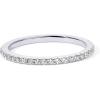 PAVOI 14K Gold Plated Solid 925 Sterling Silver CZ Simulated Diamond Stackable Ring Eternity Bands for Women(1-Pack White Gold)